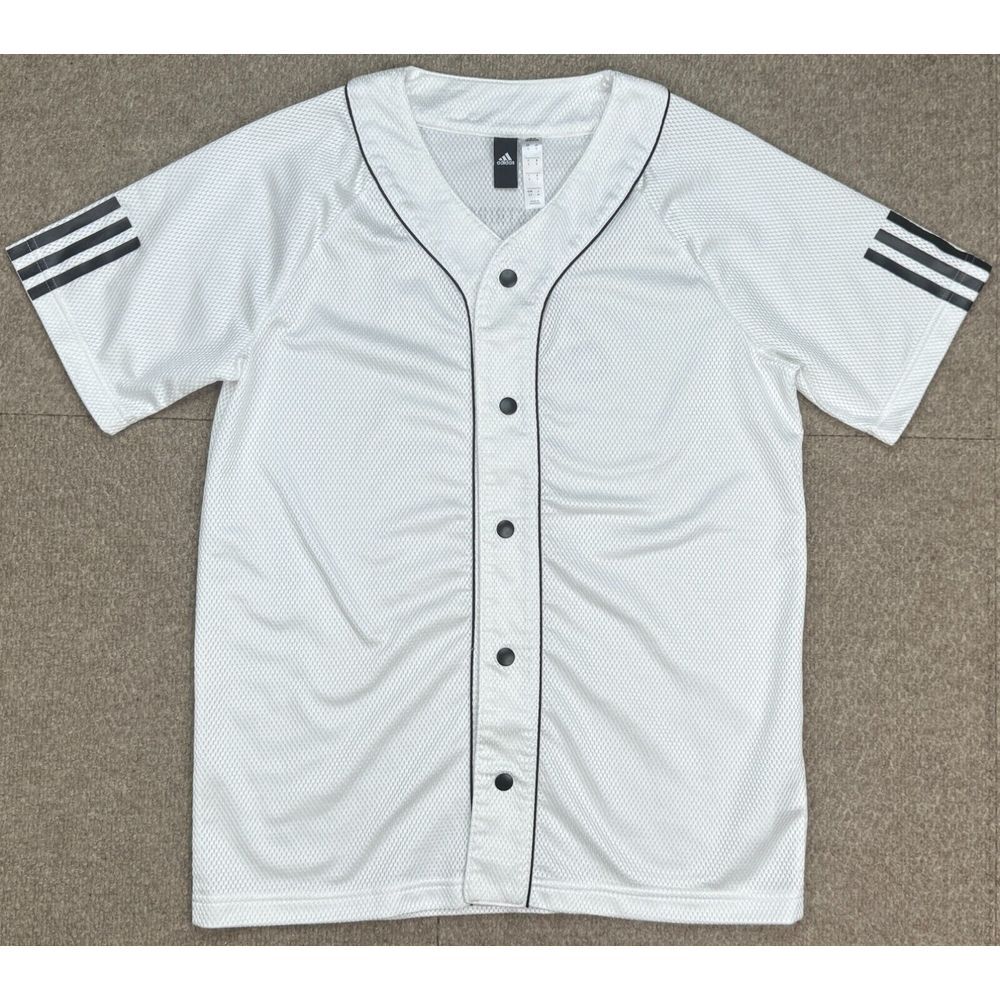 Adidas Three Stripe Life Men's Button Up Baseball Jersey Size‎ Small